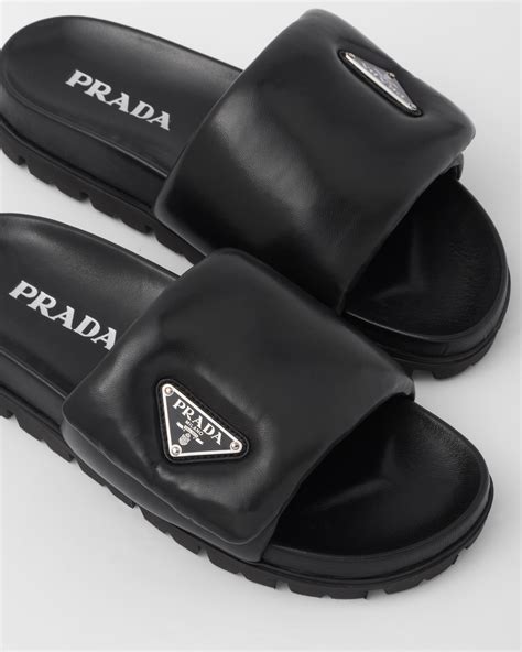 prada leather slide